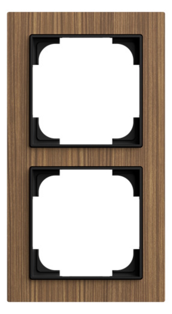 1St. Busch-Jaeger 1722-4086 Rahmen 2-fach Holz Walnuss