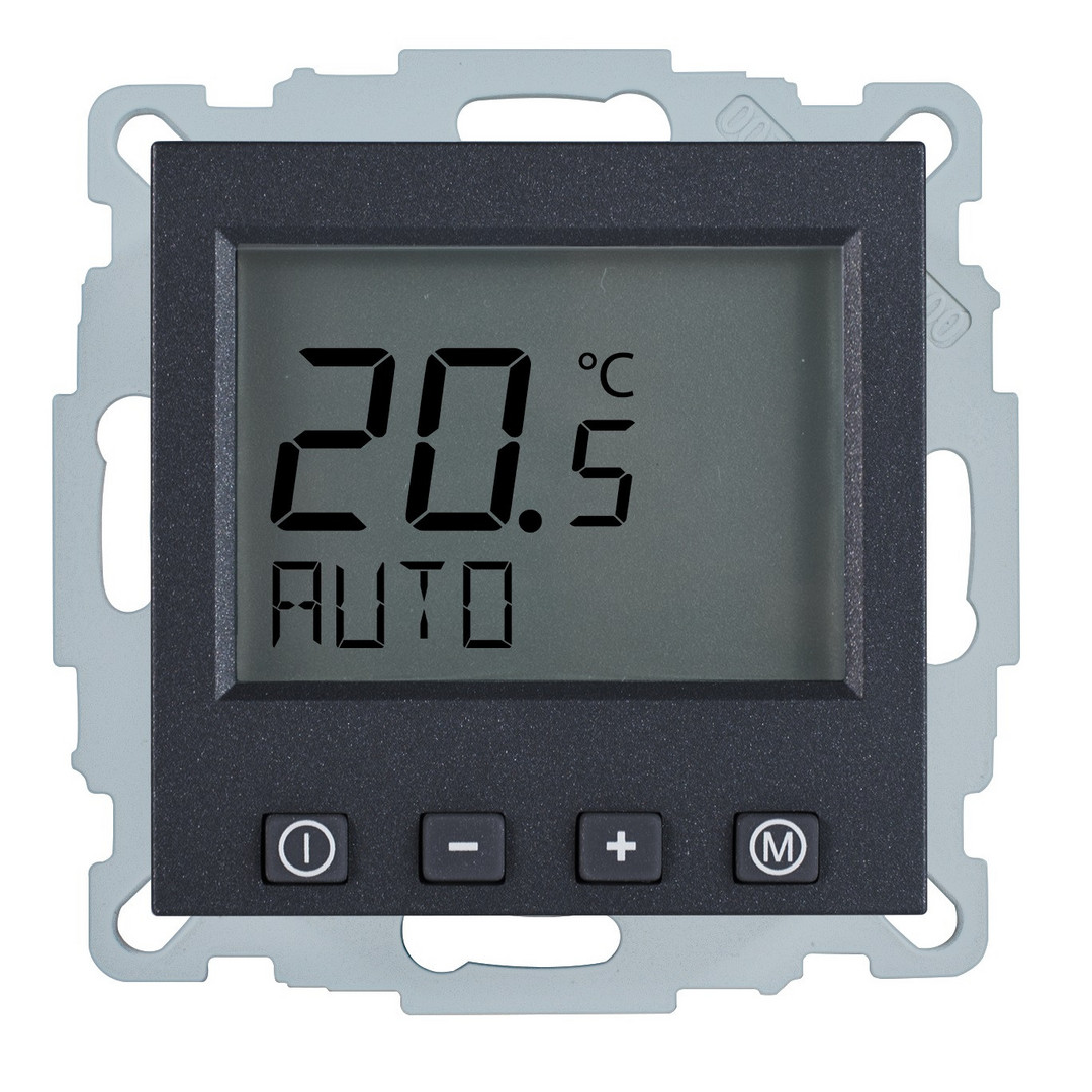 1St. Halmburger 6912 EFK-55 (ant/JU) Fußbodenheizungsregler 230V u.P. Digital mit Uhr anthrazit matt