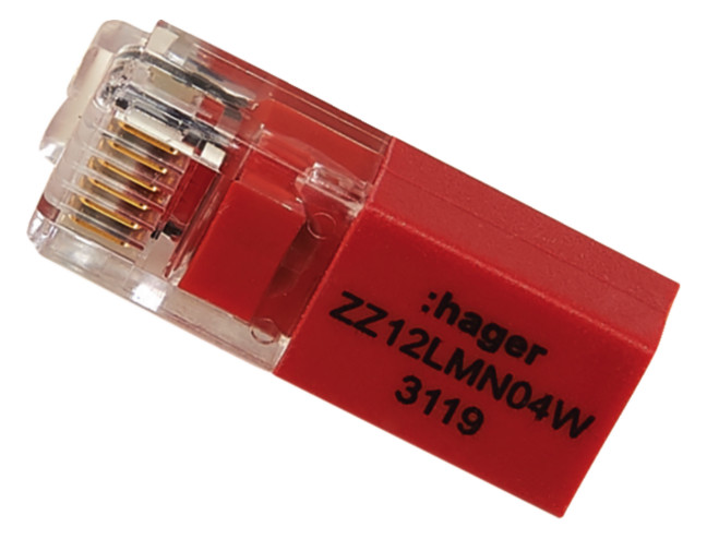 1St. Hager ZZ12LMN04W Abschlusswiderstand RJ12 LMN-Modu 120Ohm