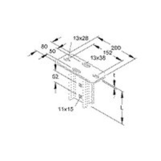 1St. Niedax KI 80 Schraubkopfplatte für Profil I 80 feuerverzinkt KI80