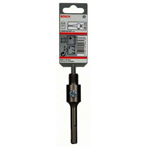 1St. Bosch 2608550057 SDS plus-Aufnahmeschaft für Hohlbohrkronen mit M 16, 105 mm SDS-plus-Aufnahmeschaft für Hohlbohrkronen mit M