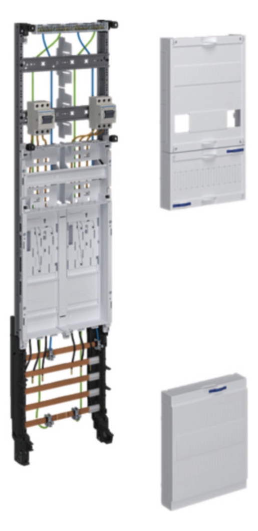 1St. Hager ZH3EL22T Komplettfeld, univers Z, 2 Zählerplätze,