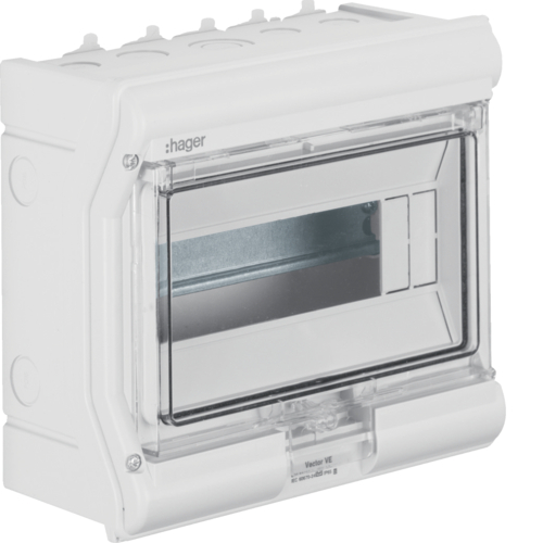 1St. Hager VE110PN Kleinverteiler vector APV IP65 UV-st abil mit metrischer Leitungseinführung