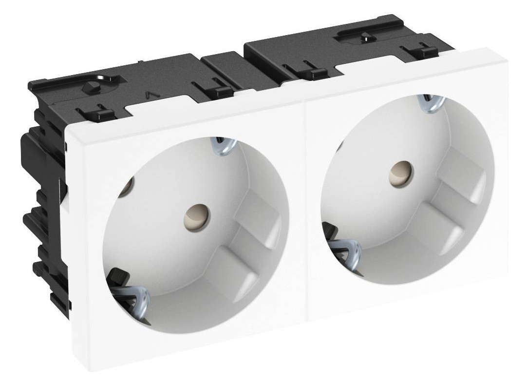 1St. OBO STD-D3SC RW2 Steckdose 33 2-fach Schutzkontakt Connect 45 6120483