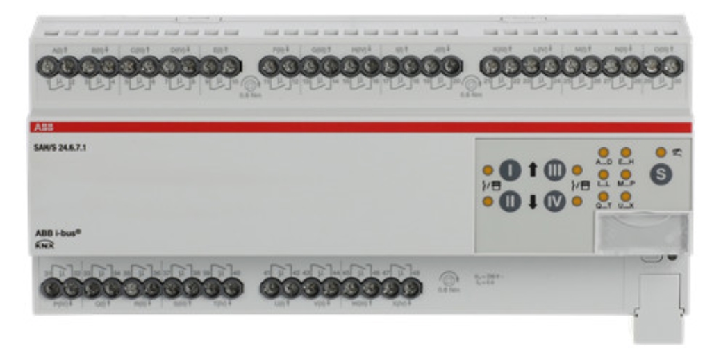 1St. ABB SAH/S24.6.7.1 Schalt-/Jalousieaktor, 24fach, 6 A, REG lichtgrau 2CDG110246R0011