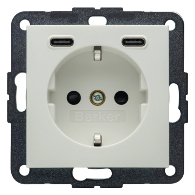 1St. Berker 48151909 Steckdose SCHUKO/USB CC 20W PD S.1