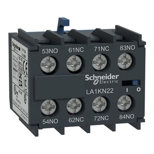 1St. Schneider Electric LA1KN22 Hilfsschalterblock, 2S+2Ö, Schraubklemmen 1St. Schneider Electric LA1KN22 Hilfsschalterblock, 2S+2Ö, Schraubklemmen