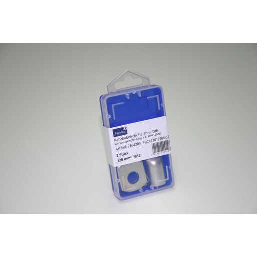 1Pk = 2 Stück Rohrkabelschuh 120 mm² M12 verzinnt