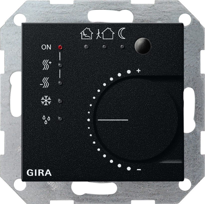 1St. Gira 2100005 KNX Stetigregler Tasterschnittst. 4f System 55 Schwarz m