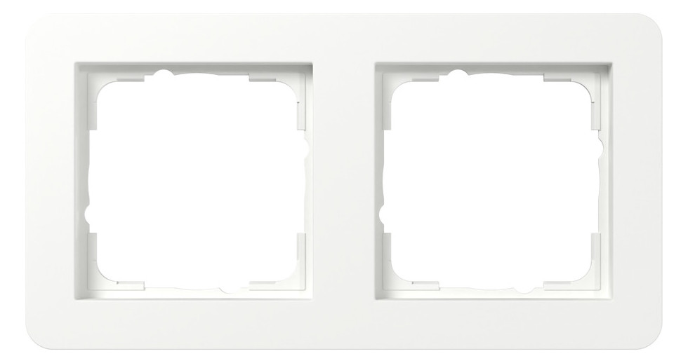 1St. Gira 0212151 Abdeckrahmen 2f Gira E1 Reinweiss m