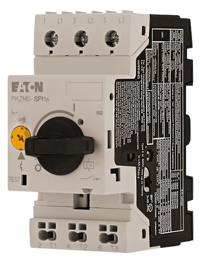 1St. Eaton PKZM0-0,16-SPI16 Motorschutzschalter, 0.1 - 0.16 A, Einspeiseseitig Schraubklemmen/Abgangsseitig Push-in-Klemmen