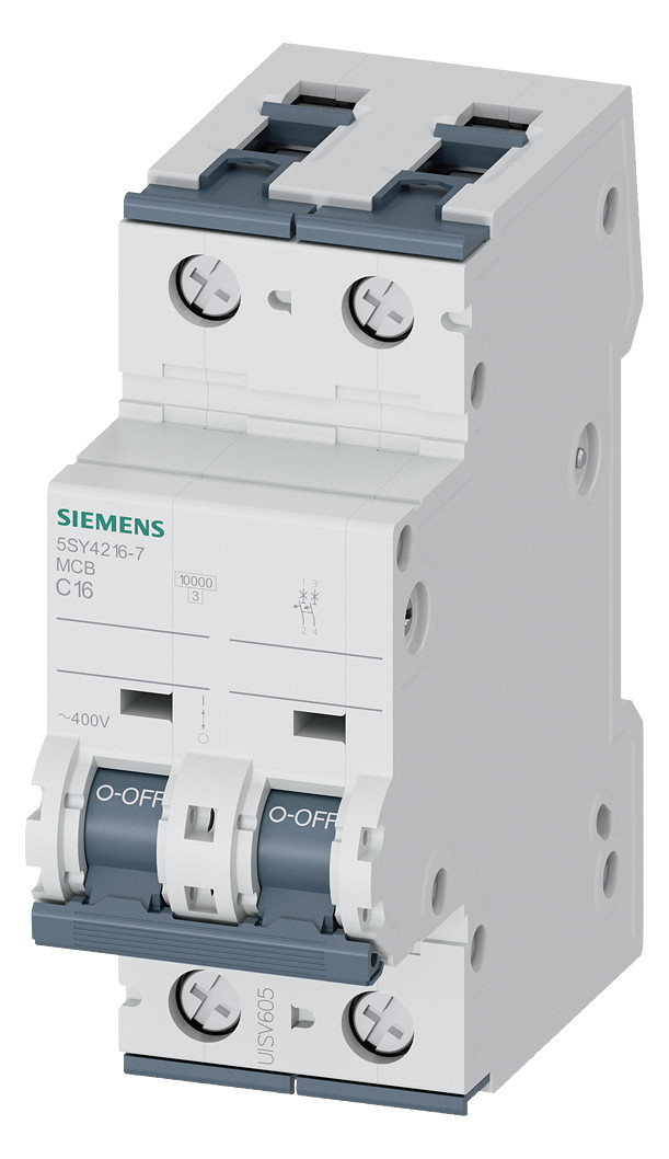 1St. Siemens 5SY4216-7 Leitungsschutzschalter 400V 10kA, 2P C 16A