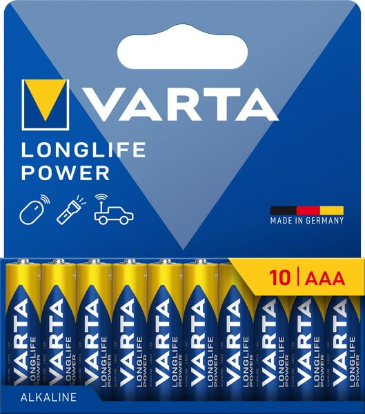 1St. Varta 4903 Longlife Power 4903 Longlife Power Micro AAA Pack 10