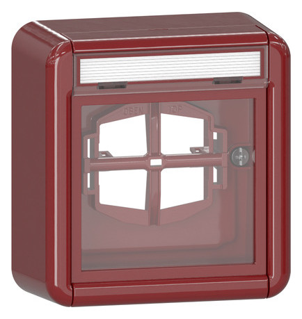 1St. Gira 320630 Abd. BSF + Glasscheibe WG AP Rot