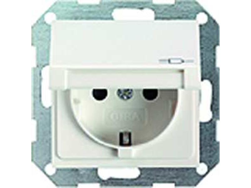 1St. Gira 041403 Schuko Steckdose KS Klappdeckel System 55 Reinweiß glänzend