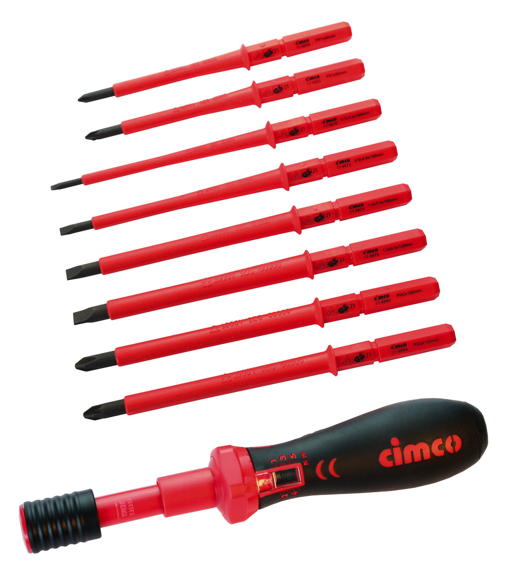 1St. Cimco 114806 VDE-Drehmoment-Schraubendreher-Set, 9-tlg 1St. Cimco 114806 VDE-Drehmoment-Schraubendreher-Set, 9-tlg