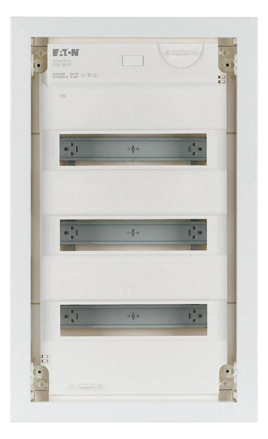 1St. Eaton 178802 Unterputz-Kleinverteiler, 3-reihig, Stahlblechtür flach KLV-36UPP-F