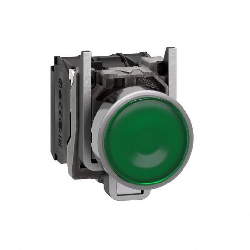 1St. Schneider Electric XB4BW33B5 Leuchtdrucktaster, grün, flach, 1S+1Ö, tastend, +LED 24V AC/DC