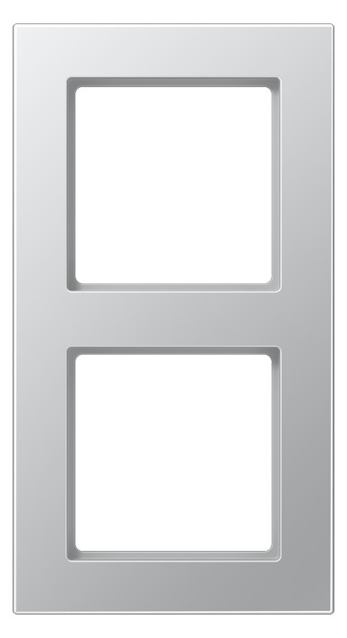 1St. Jung A5582BFAL Rahmen 2fach bruchsicher für waagerechte und senkrechte Kombination A 5582 BF AL