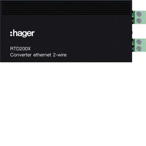 1St. Hager RTD200X IP Konverter CAT-Kabel auf IP ueber 2Dra