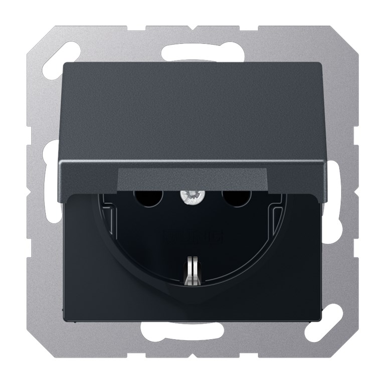 1St. Jung A1520BFKLANM Schuko-Steckdose 16A  250V Klappdeckel bruchsicher A 1520 BF KL ANM
