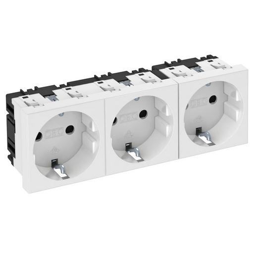 1St. OBO Bettermann STD-D0 RW3 Steckdose 0 , 3-fach Schutzkontakt 250V