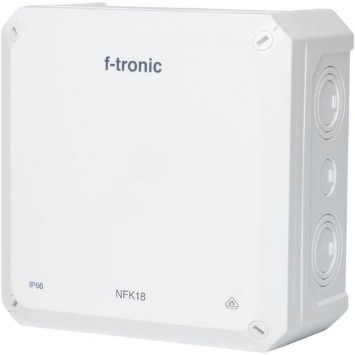 1St. F-Tronic NFK18ws FR-Abzweigkasten 180x180x93mm, Ausbrechöffnungen IP66, PS, weiß, NFK18ws 7340201