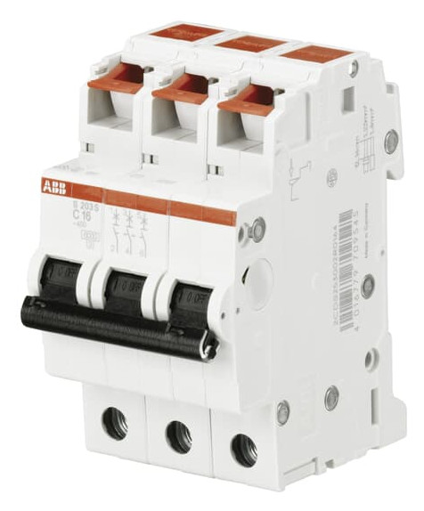 1St. ABB Steck-Automat C 16A S203S-C16 3-polig
