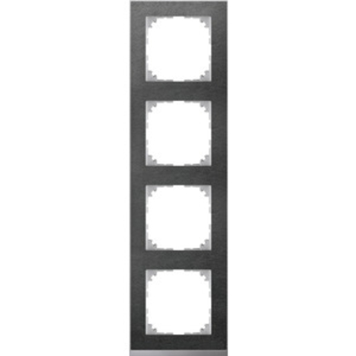1St. Merten MEG4040-3669 M-Pure Decor-Rahmen, 4fach, Schiefer/aluminium, M-Pure Decor