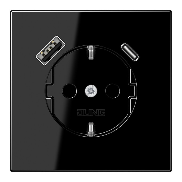 1St. Jung LS1520-15CASW  Steckdose mit USB Typ AC