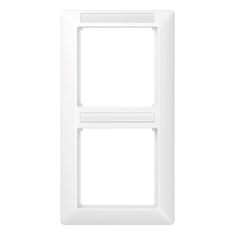 1St. Jung AS582BFINAWW Rahmen 2fach sprühnebeldichtes Fenster bruchsicher Beschriftungsfeldträger senkrechte Kombination