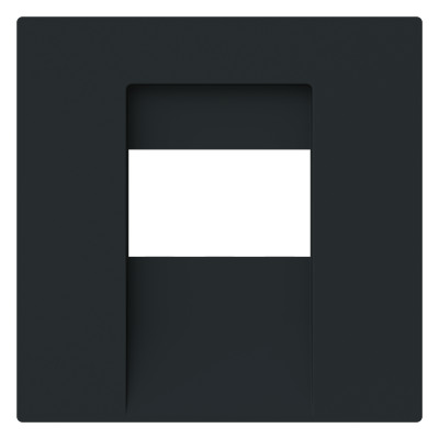 1St. Busch-Jaeger 1766-45M Zentralscheibe Telekommunikation 1-fach schwarz matt - Busch-art linear® schwarz matt 2CKA001710A4165