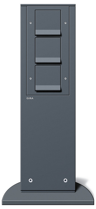 1St. Gira 134128 Einheit mit 3-fach Schuko KS Energiesäule anth