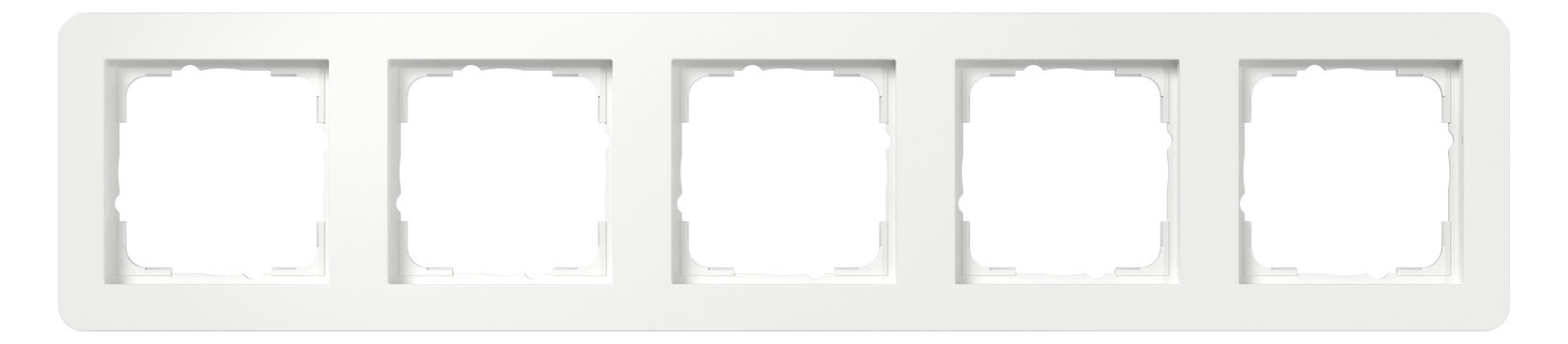 1St. Gira 0215150 Abdeckrahmen 5f Gira E1 Reinweiss
