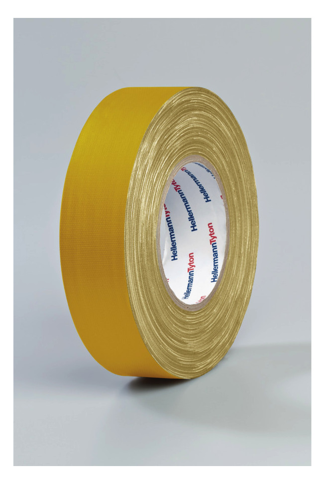 50m HellermannTyton 712-00502 Gewebeband HelaTapeTex gelb 19mm x HTAPE-TEX-19x50-CO-YE (50)