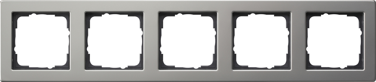 1St. Gira 021533 Abdeckrahmen 5f Gira E2 Edelstahl