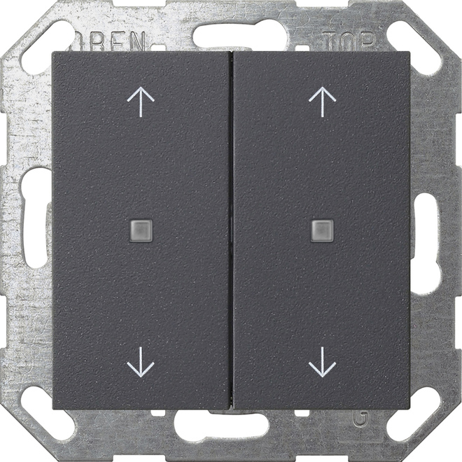 1St. Gira 517428 KNX Taster Wippe 2f Pfeile System 55 Anthrazit