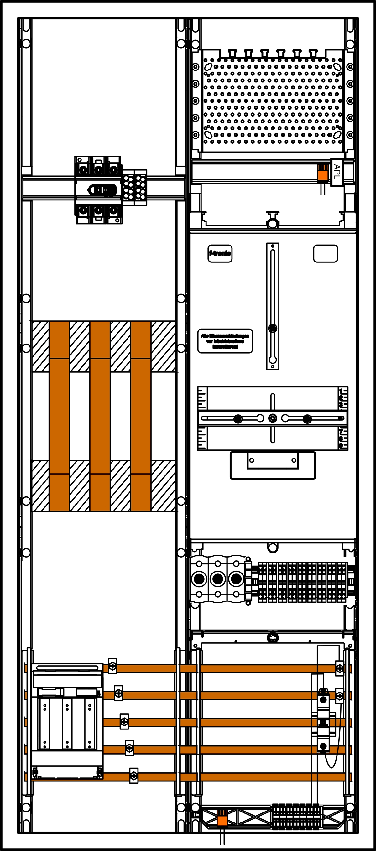 1St. F-Tronic 3HZ821APZW100NORD Wandlerschrank 3.HZ 100A, 3HZ821APZW100NORD,NH-Trenner, Wandlertrennklemme NS Nord 7198200