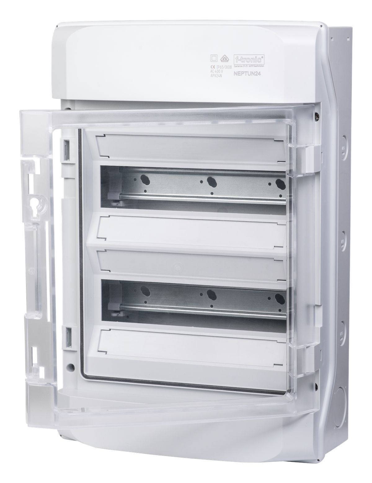 1St. F-Tronic NEPTUN24 AP Feuchtraumverteiler IP65, NEPTUN24, 2-reihig, mit Belüftungssystem 7270002