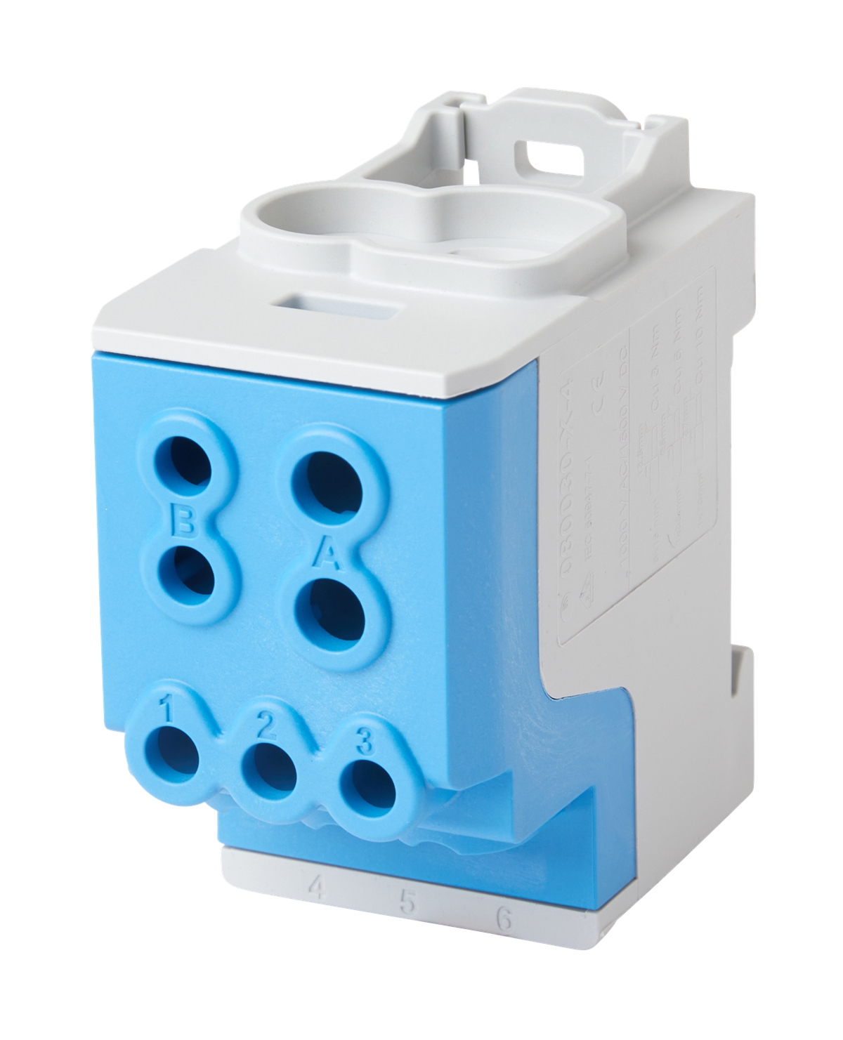 3St. F-Tronic UVB200ALUbl Unterverteilungsblock 200A, 1polig,blau,CU/AL, UVB200ALUbl, 1x70mm²+1x35mm²+6x16mm² 7730046