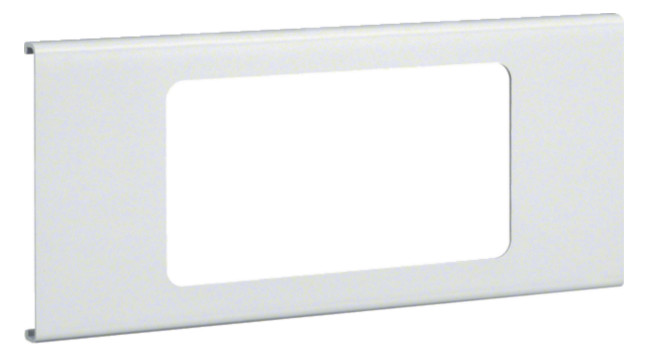 1St. Hager L91129016 Blende 2-fach R7 für UP-Einsatz mit Rahmen PVC zu FB Oberteil 110mm verkehrsweiß