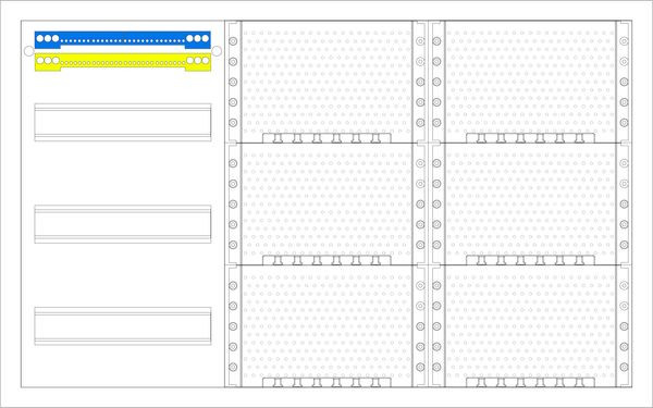 1St. F-Tronic FV3-3-M2 AP Medienverteiler FV3-3-M2, 3-feldrig, 3r, mit MVAP1 7110172