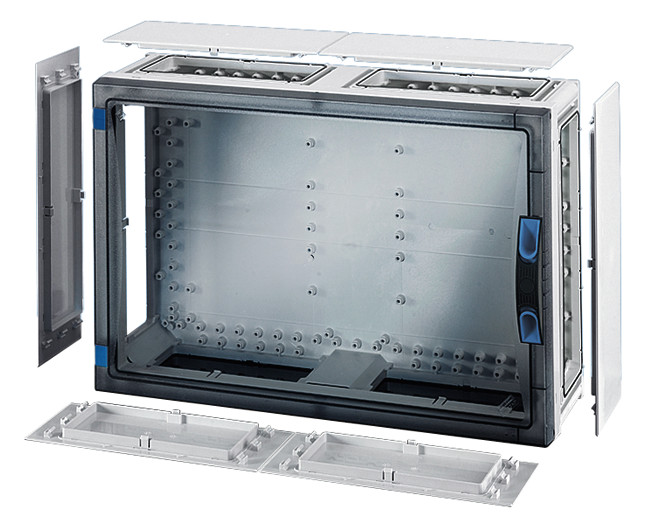 1St. Hensel FP 0441 ENYSTAR-Leergehäuse, Einbaumaße 306x486x136mm, transparenter Tür 68000308 FP0441