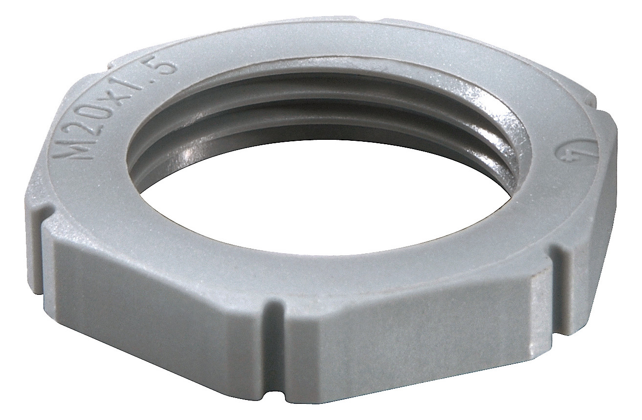 100St. Wiska 10062715 Kunststoffgegenmutter M25 RAL 7001 EMUG 25