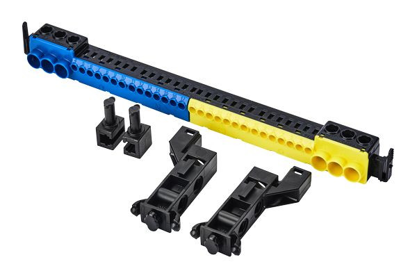 1St. F-Tronic ZSSKN17PE Steckklemme ZSSKN17PE, je 3x schraubbar bis 25mm², je 14x steckbar bis 4mm² 7111102