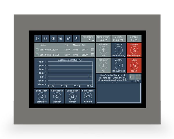 1St. MDT Touchpanel 10Zoll 25,6cm VC-1001.04 VisuControl