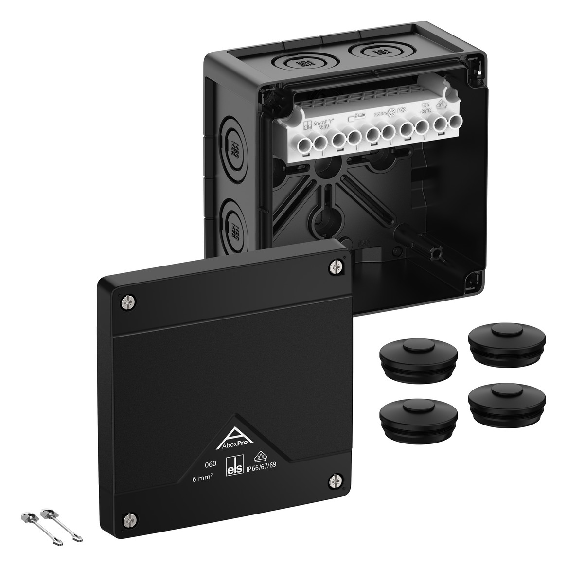 1St. Spelsberg Abox Pro 060-62/sw Abzweigkasten, Schutzart IP66/IP67/IP69