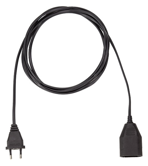 1St. Bachmann Verlängerung 3m schwarz 233.185 H03VVH2-F 2x0,75 Eurostecker/Eurokuppl.