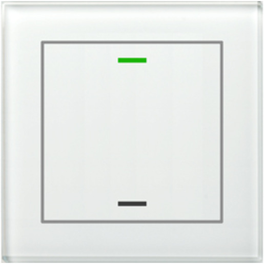 1St. MDT Glastaster II 1-fach BE-GTL1TW.01 RGBW mit Temperatursensor weiß