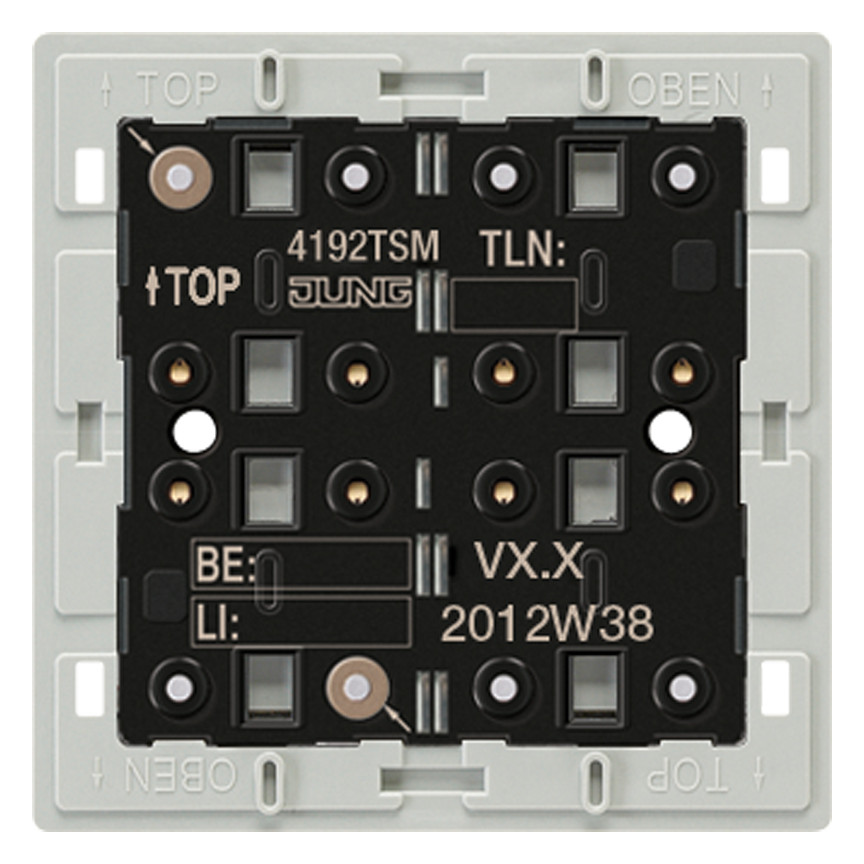 1St. Jung 4192TSM KNX Tastsensor-Modul Universal 2fach integrierter Temperatursensor integrierter Busankoppler 4192 TSM